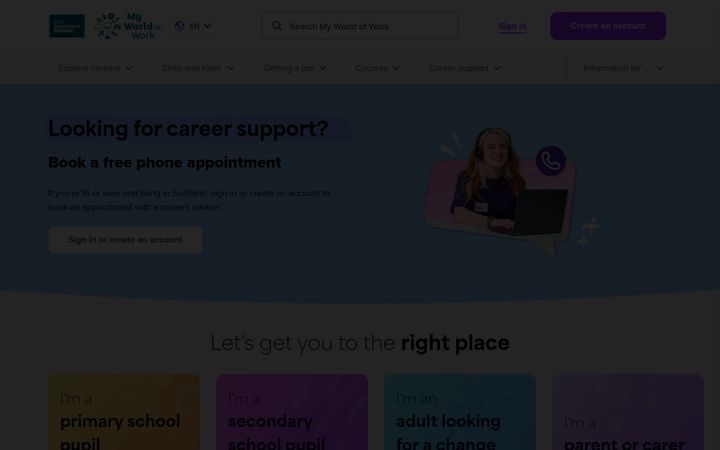 Screenshot of myworldofwork.co.uk