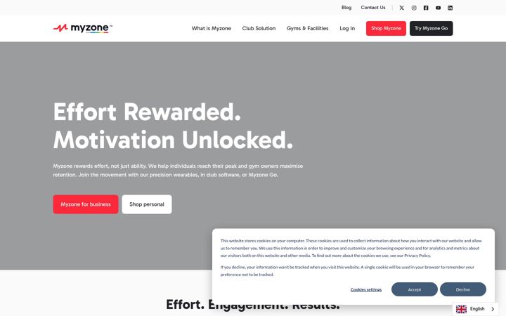 Screenshot of myzone.org