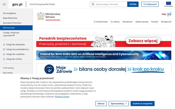 Screenshot of mz.gov.pl