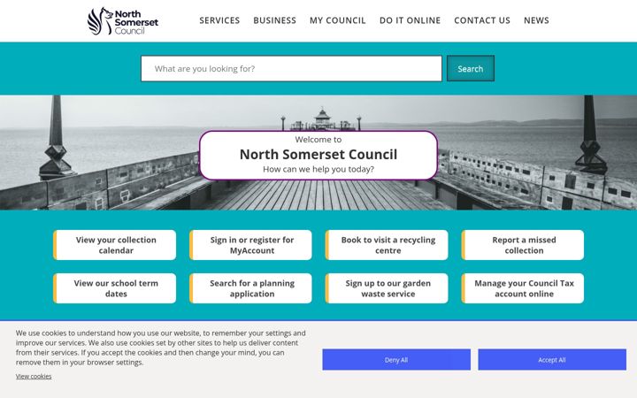 Screenshot van n-somerset.gov.uk