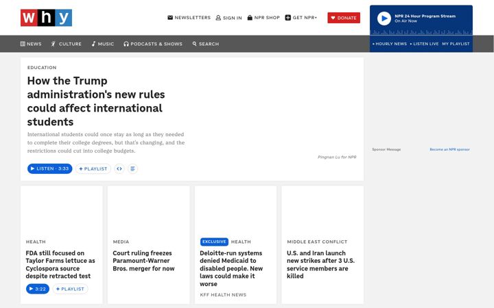 Screenshot of n.pr
