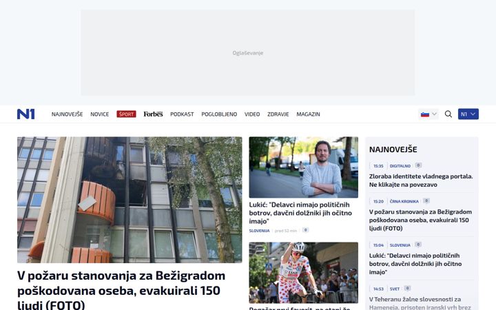 Screenshot of n1info.si