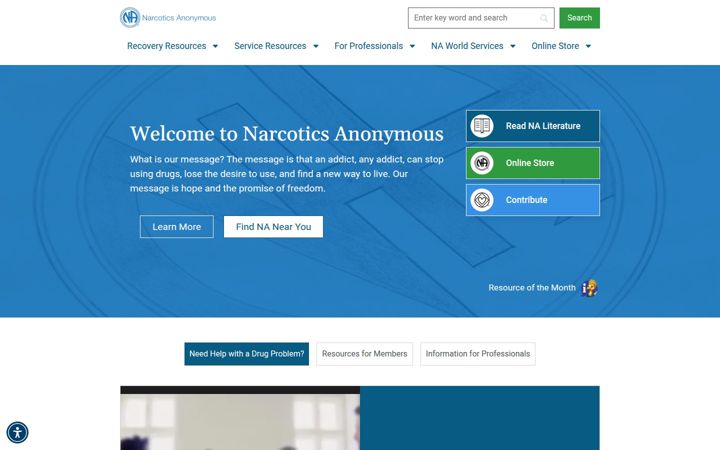 Screenshot van na.org
