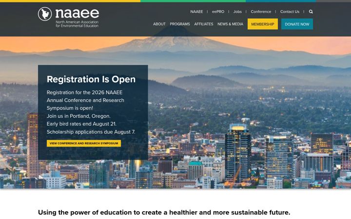 Screenshot of naaee.org