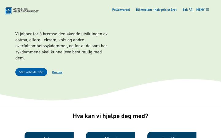 Screenshot of naaf.no