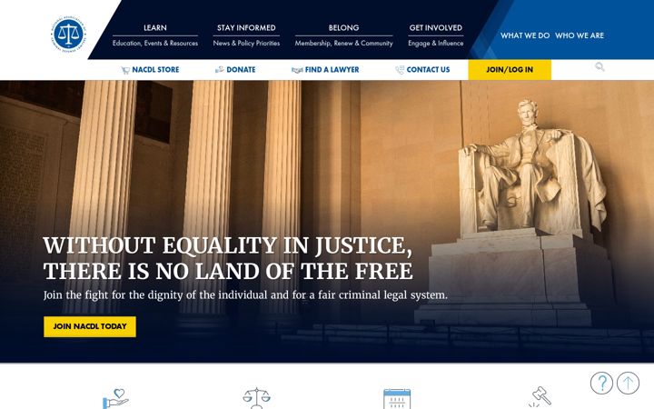 Screenshot of nacdl.org