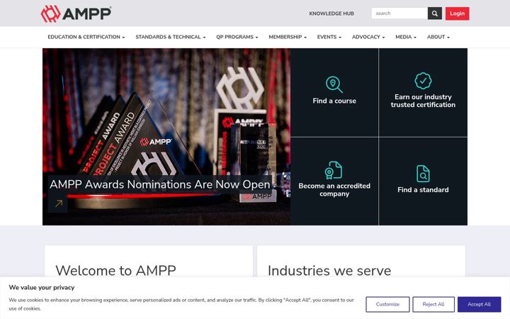 Screenshot of nace.org