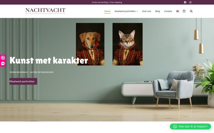 Skärmbild av nachtvacht.nl