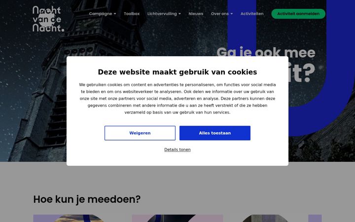 Posnetek zaslona nachtvandenacht.nl
