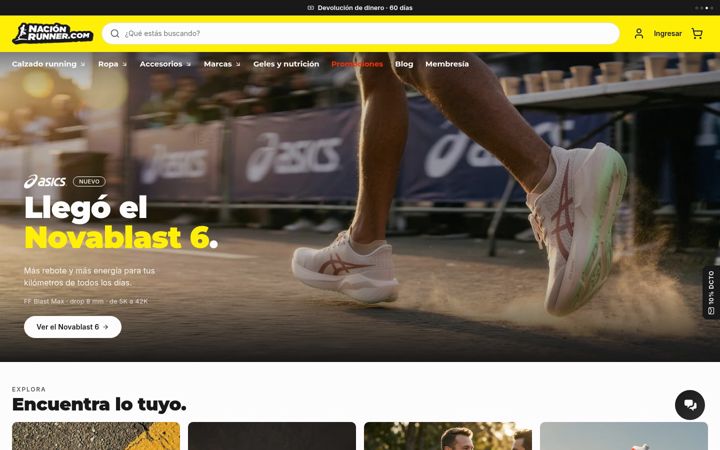 Screenshot of nacionrunner.com