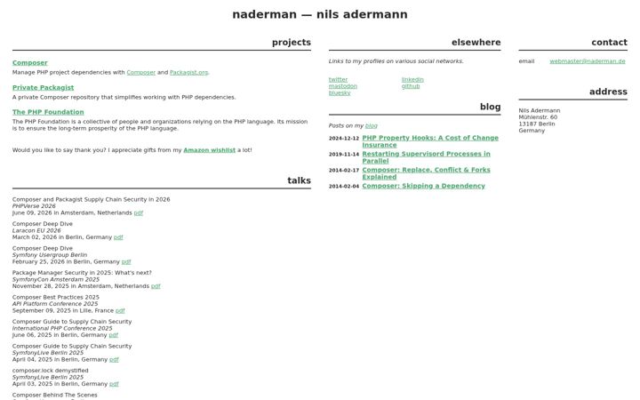 Screenshot di naderman.de