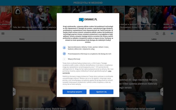 Screenshot of naekranie.pl
