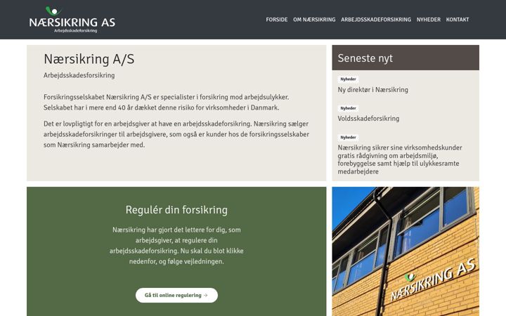 Skjermbilde av naersikring.dk