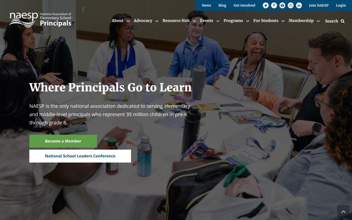 Screenshot of naesp.org