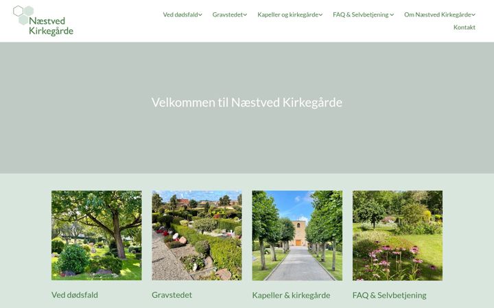 Screenshot of naestvedkirkegaarde.dk