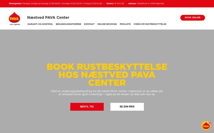 Ekraanipilt saidist naestvedpavacenter.dk