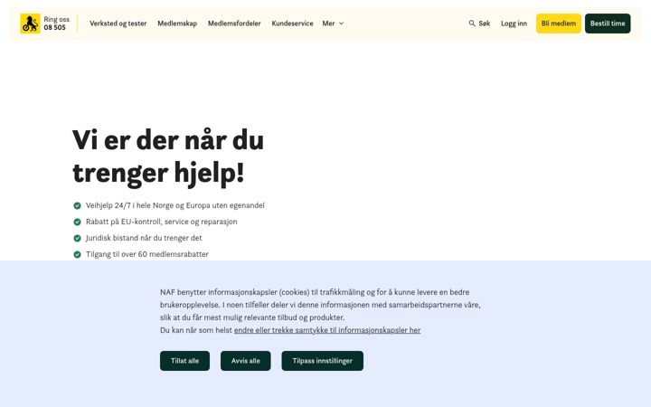 Ekrānuzņēmums no naf.no