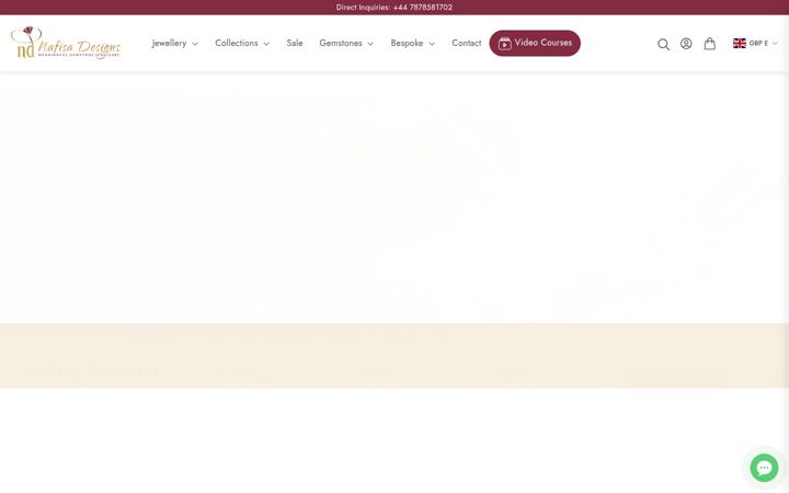 Kuvakaappaus sivustosta nafisadesigns.com