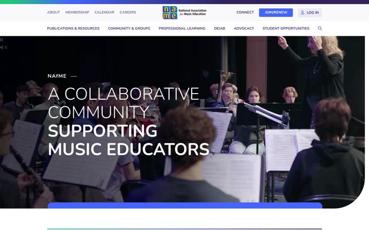 Screenshot of nafme.org