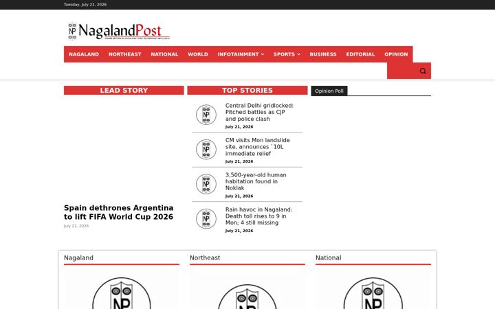 Screenshot of nagalandpost.com