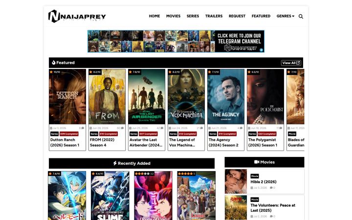 Captura de pantalla de naijaprey.tv
