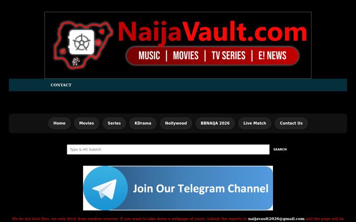 Screenshot of naijavault.com