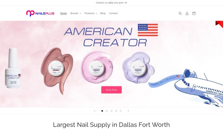 Skærmbillede af nailsplusonline.com