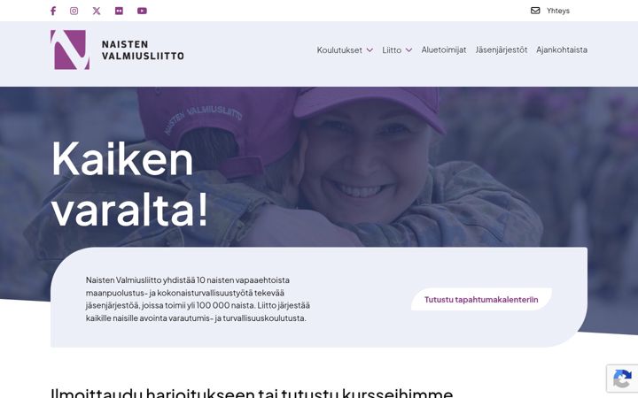 Ekraanipilt saidist naistenvalmiusliitto.fi