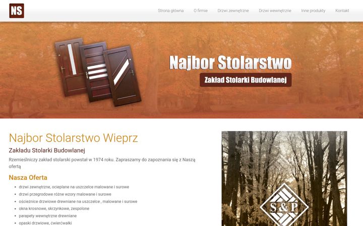 Posnetek zaslona najbor-stolarstwo.pl