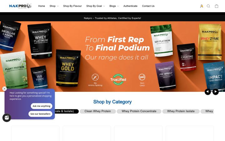 Screenshot of nakpro.com