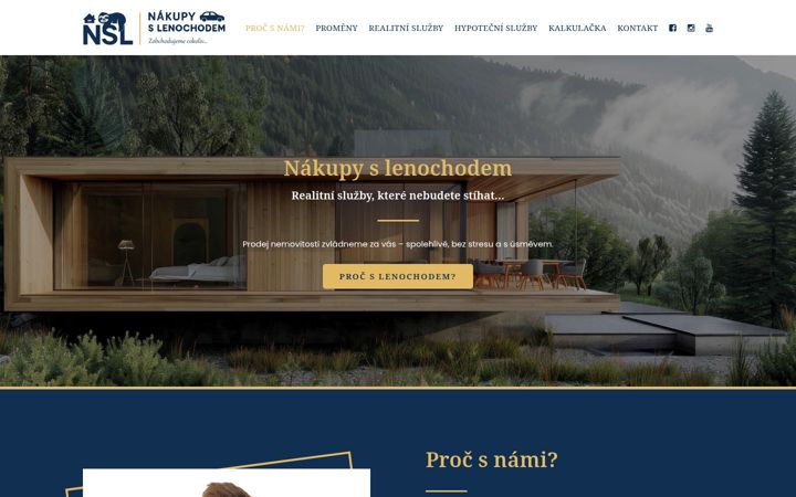 Screenshot ta' nakupyslenochodem.cz
