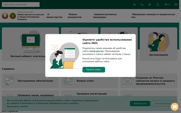 Screenshot of nalog.gov.by