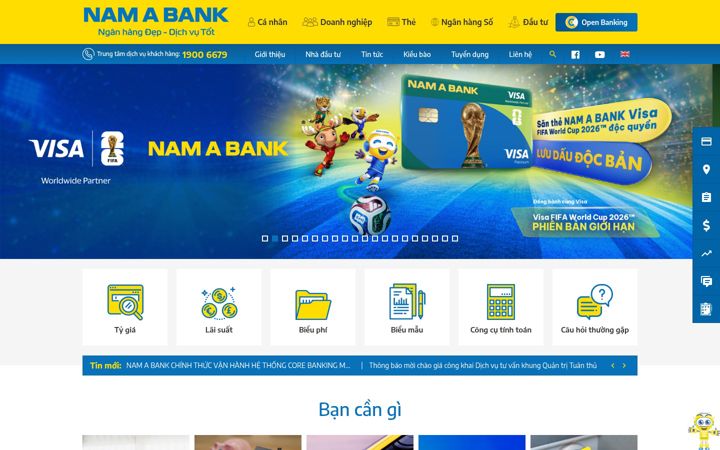 Screenshot stránky namabank.com.vn