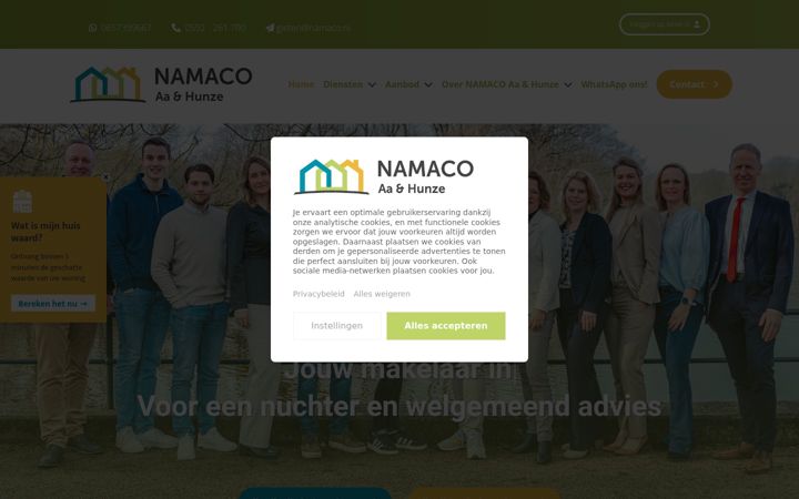 Zrzut ekranu namaco-aahunze.nl