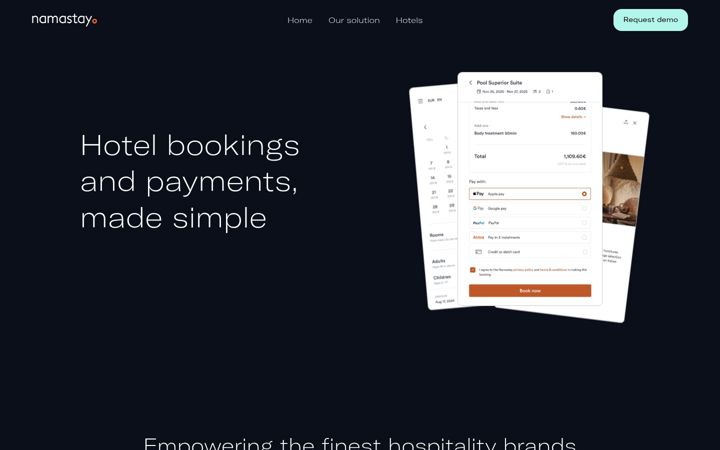 Screenshot of namastay.io