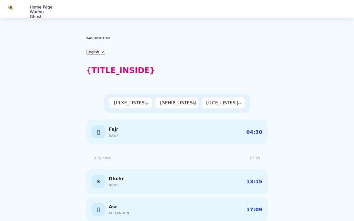 Screenshot of namazzamani.net