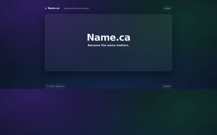Ekrano kopija name.ca