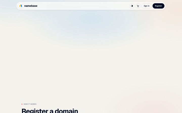 Screenshot of namebase.io