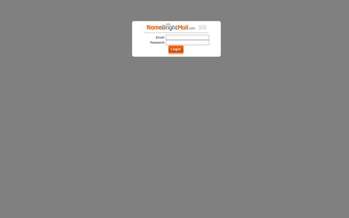 Screenshot of namebrightmail.com
