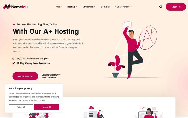 Screenshot of nameidu.com