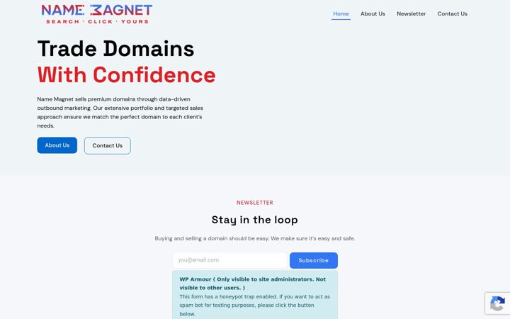 Ekrano kopija namemagnet.com