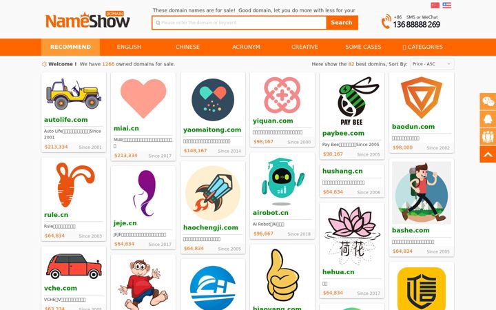 Screenshot ta' nameshow.com