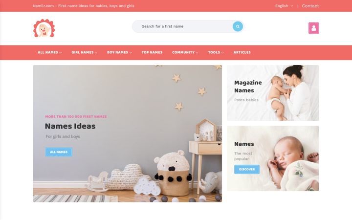 Screenshot of namiiz.com