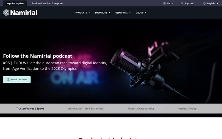 Screenshot of namirialarchive.com