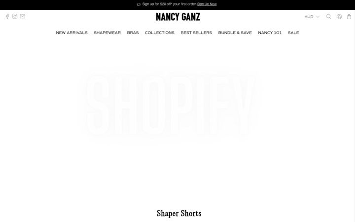 Screenshot of nancyganz.com.au