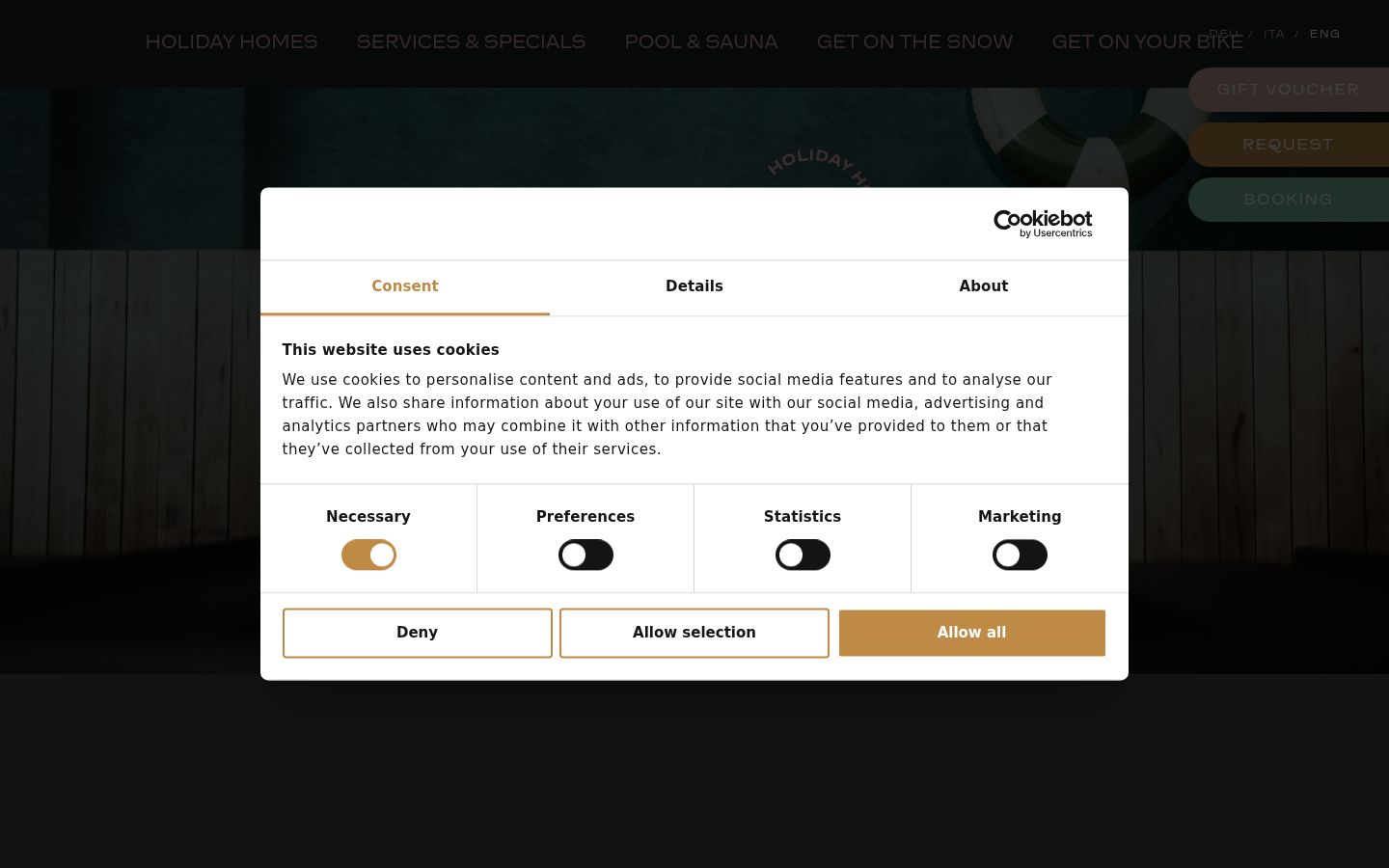 Screenshot of the consent banner shown before any interaction