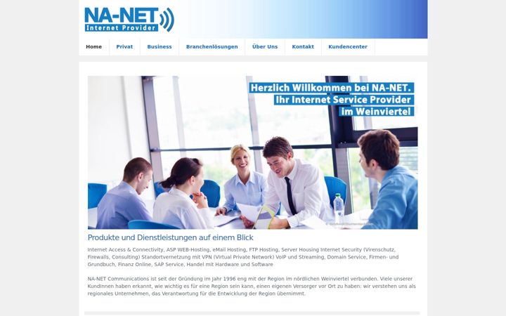 Screenshot of nanet.at