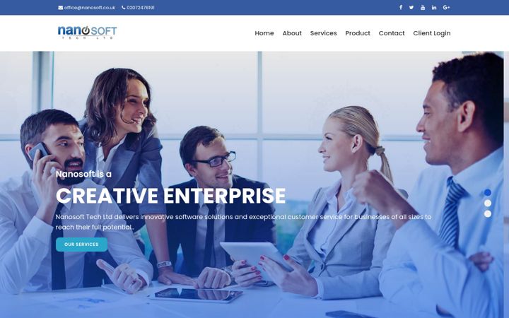 Screenshot of nanosoft.co.uk