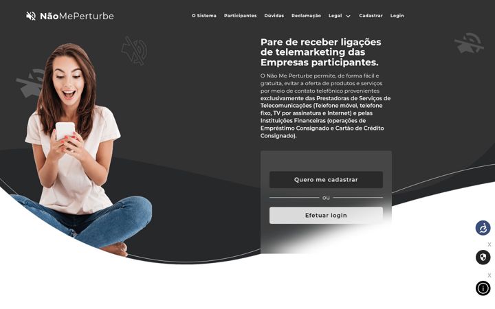 Screenshot of naomeperturbe.com.br