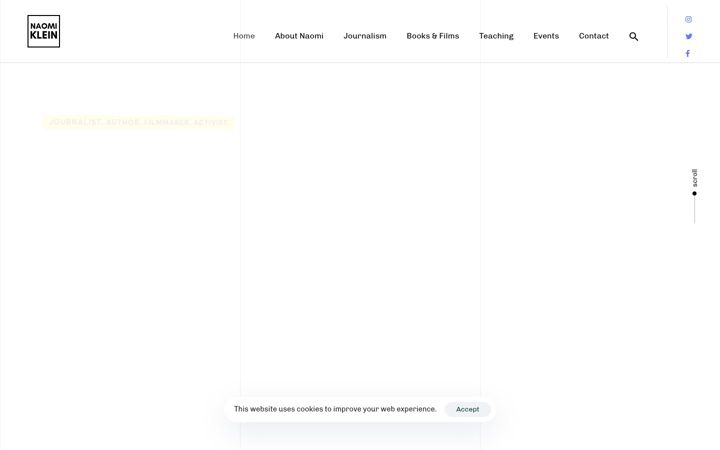 Screenshot of naomiklein.org